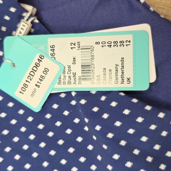 Seafolly Navy Polka Dot Kids Swim One Piece - Picture 2 of 5